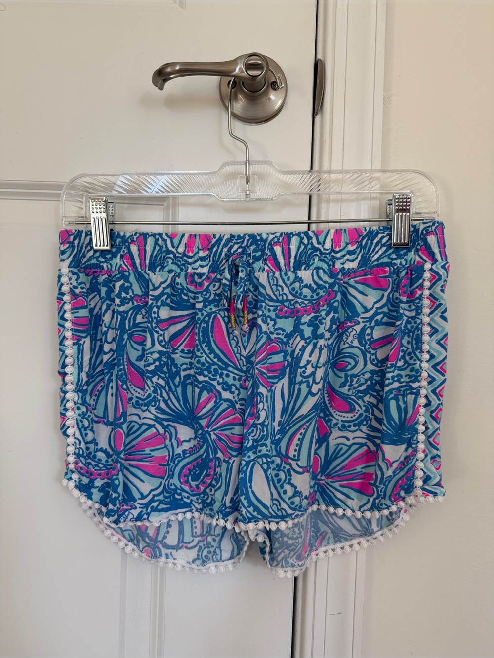 Lilly Pulitzer for Target Blue & Pink Paisley Pom-Trim Girls' Shorts